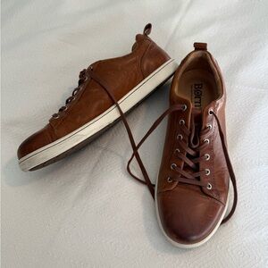 Born Men's Leather Low-Top Sneakers in Chestnut Brown 11m